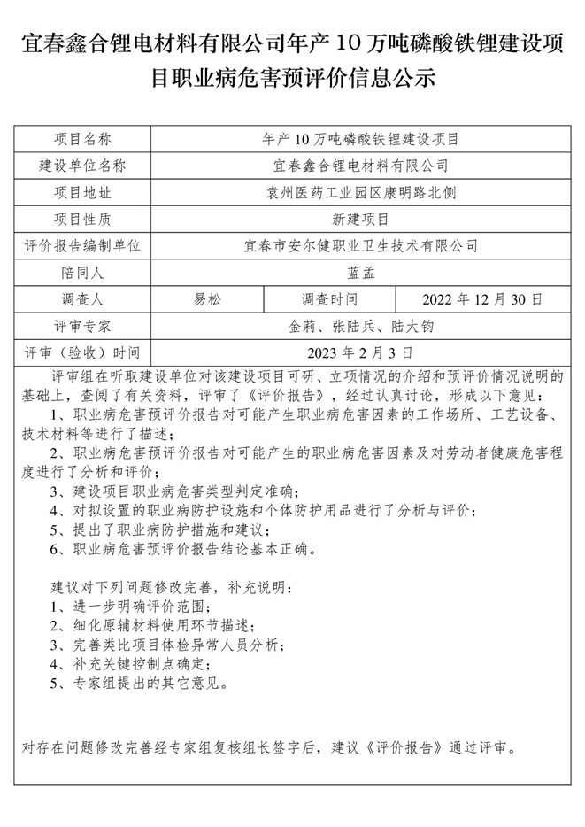 宜春鑫合鋰電材料有限公司年產(chǎn)10萬噸磷酸鐵鋰建設(shè)項(xiàng)目職業(yè)病危害預(yù)評(píng)價(jià)信息公示.jpg
